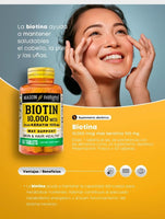 BIOTINA 10,000 PLUS KERATINA 100 MG